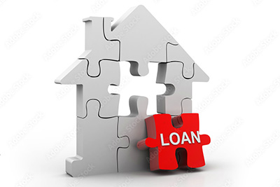 puzzle pieces of a house with a red piece labeled loan representing home loans and mortgage options 6 essential tips for borrowing